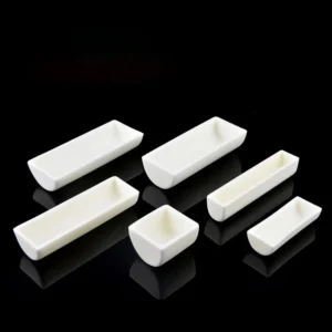 round bottomed boat alumina crucible with curved interior radius