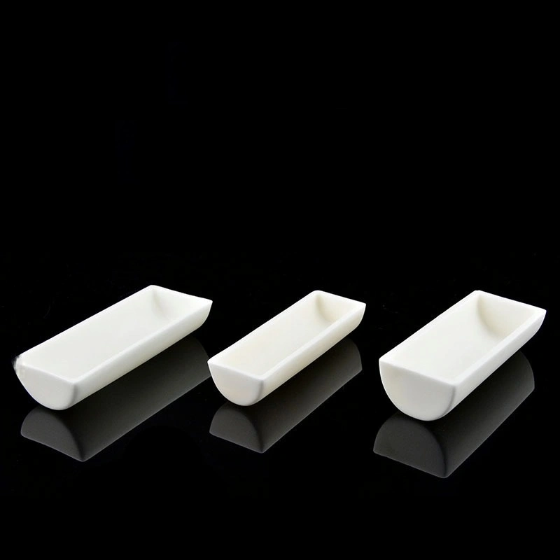 Round Bottom Alumina Boat — Side Profile