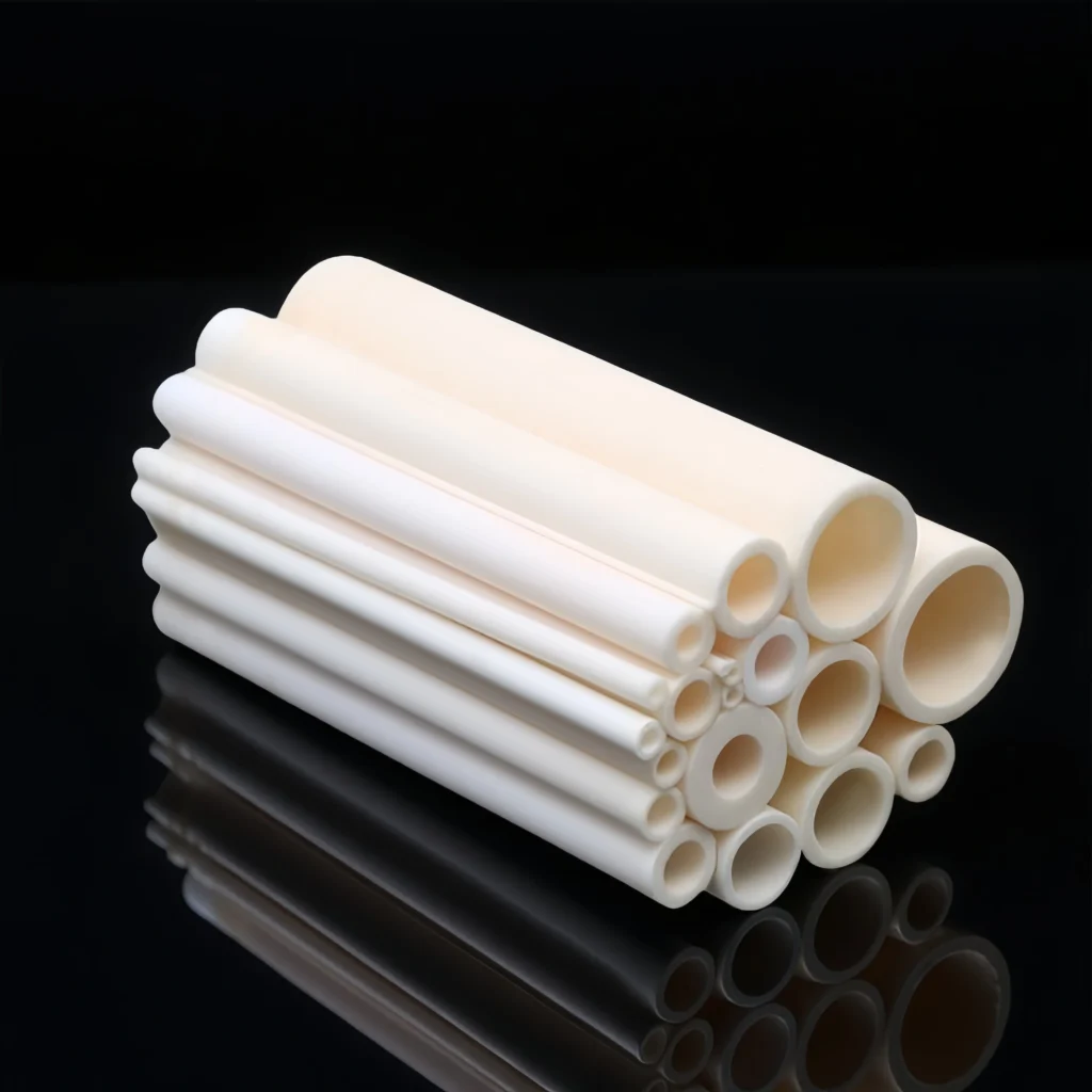 High quality alumina ceramic tube & pipes with open ends for furnace use