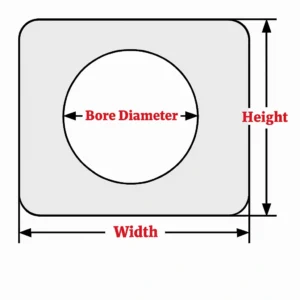 Alumina Corundum square Tube with round bore