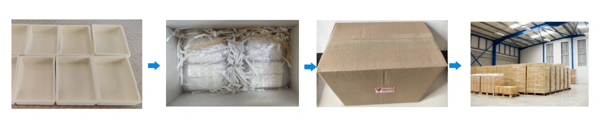 Alumina Rectangular Crucible Packaging