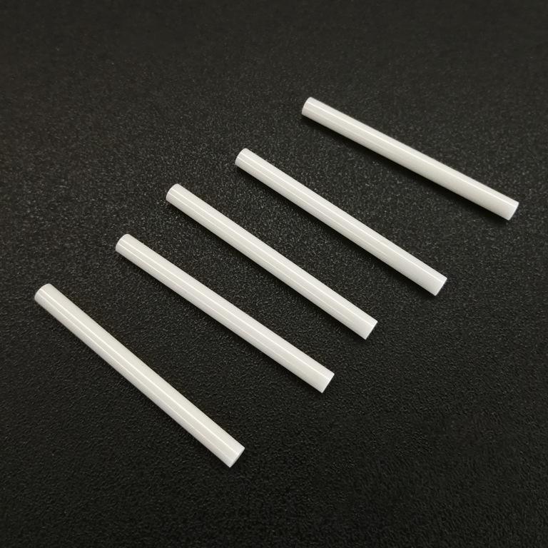 Machined zirconia rod used as non-metallic shaft in automation equipment
