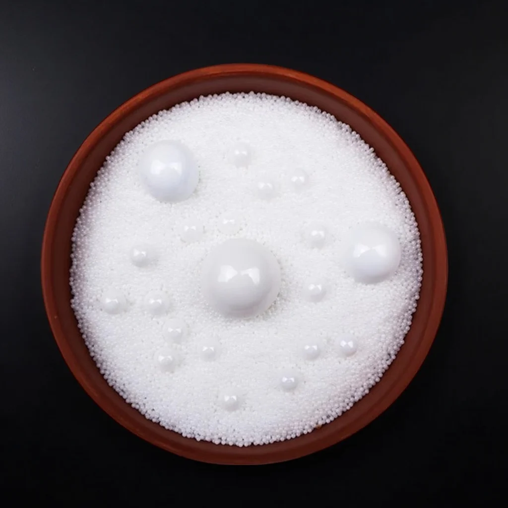 Screening process of zirconia beads separated by size