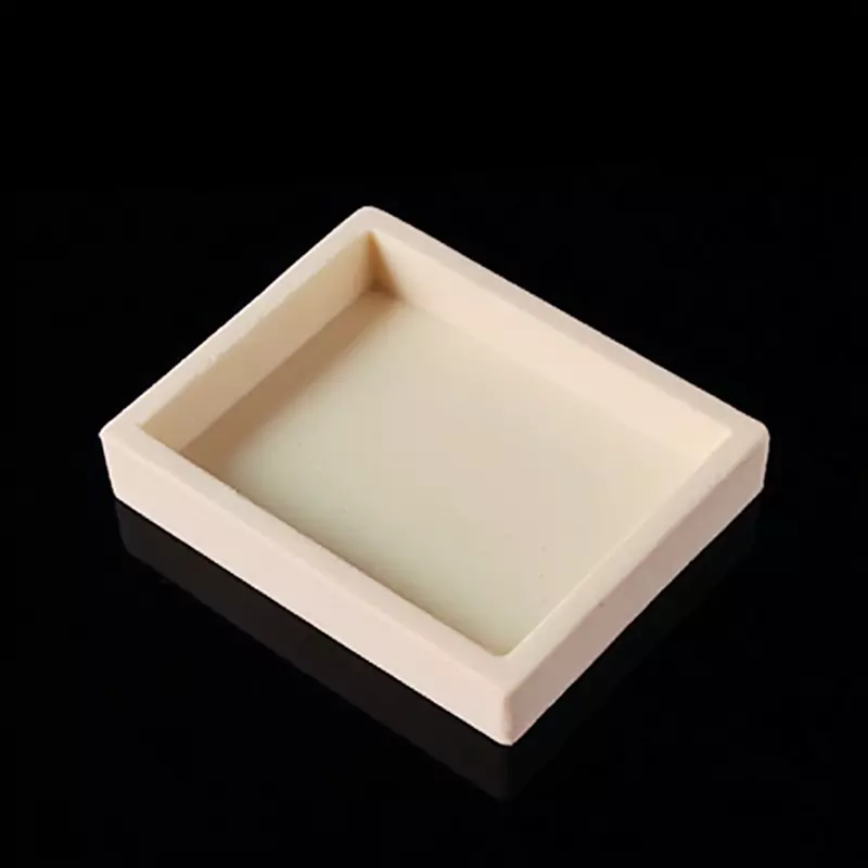 Flat-Base Zirconia Ceramic Tray for Materials Research