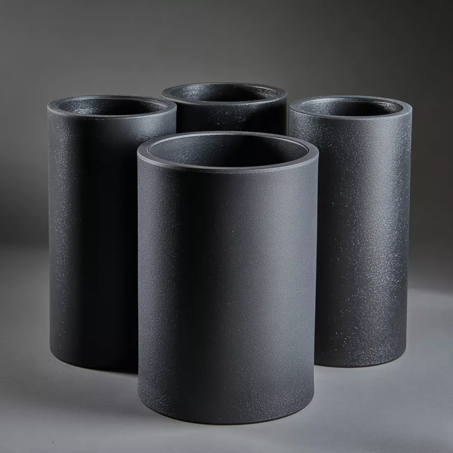 Industrial Cylindrical Silicon Carbide Crucible - RBSiC Laboratory Grade