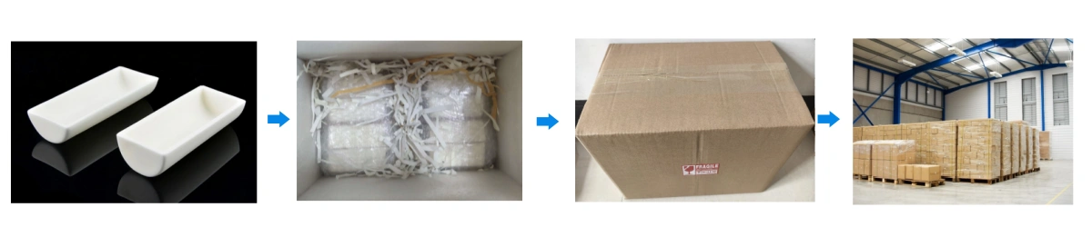 Round Bottomed Boat Alumina Crucible Packaging