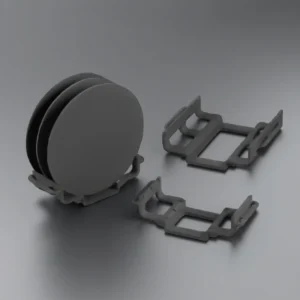 SiC wafer boat - top view showing slots for wafers