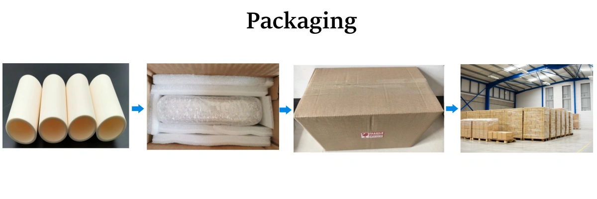 alumina tube Open Both Ends packaging