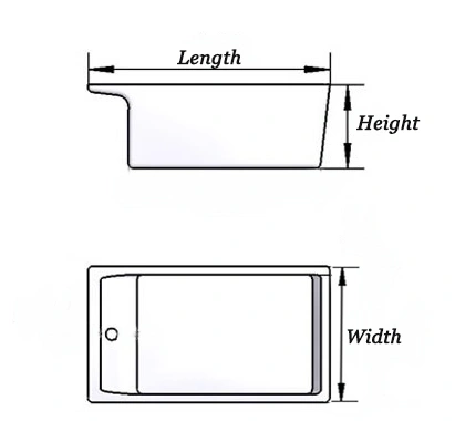 Square alumina crucible boat with hole size