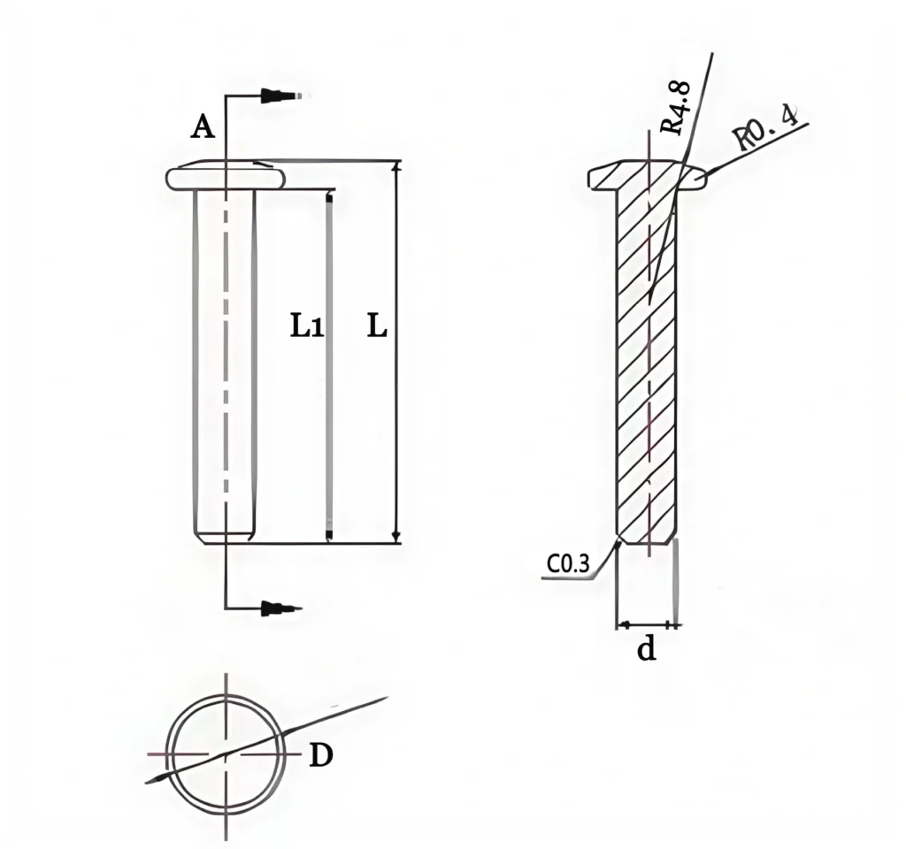 size of alumina ceramic pin 1