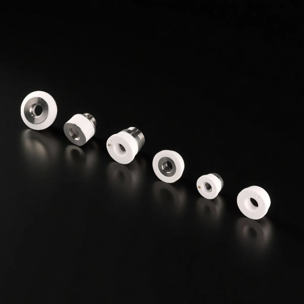 High-purity ceramic ring for fiber laser nozzle insulation