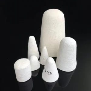 Cross-sectional view of alumina fiber plug for furnace sealing