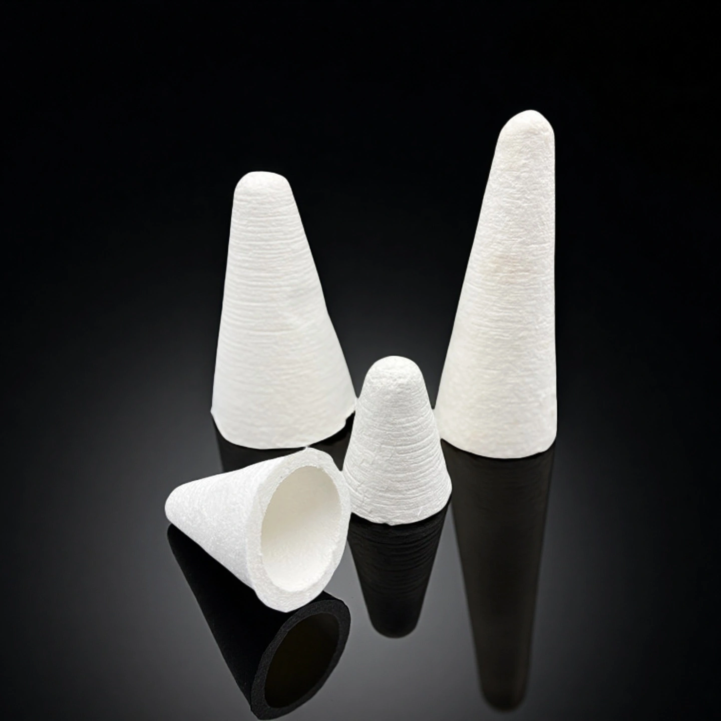 Individually packed alumina fiber plugs with label