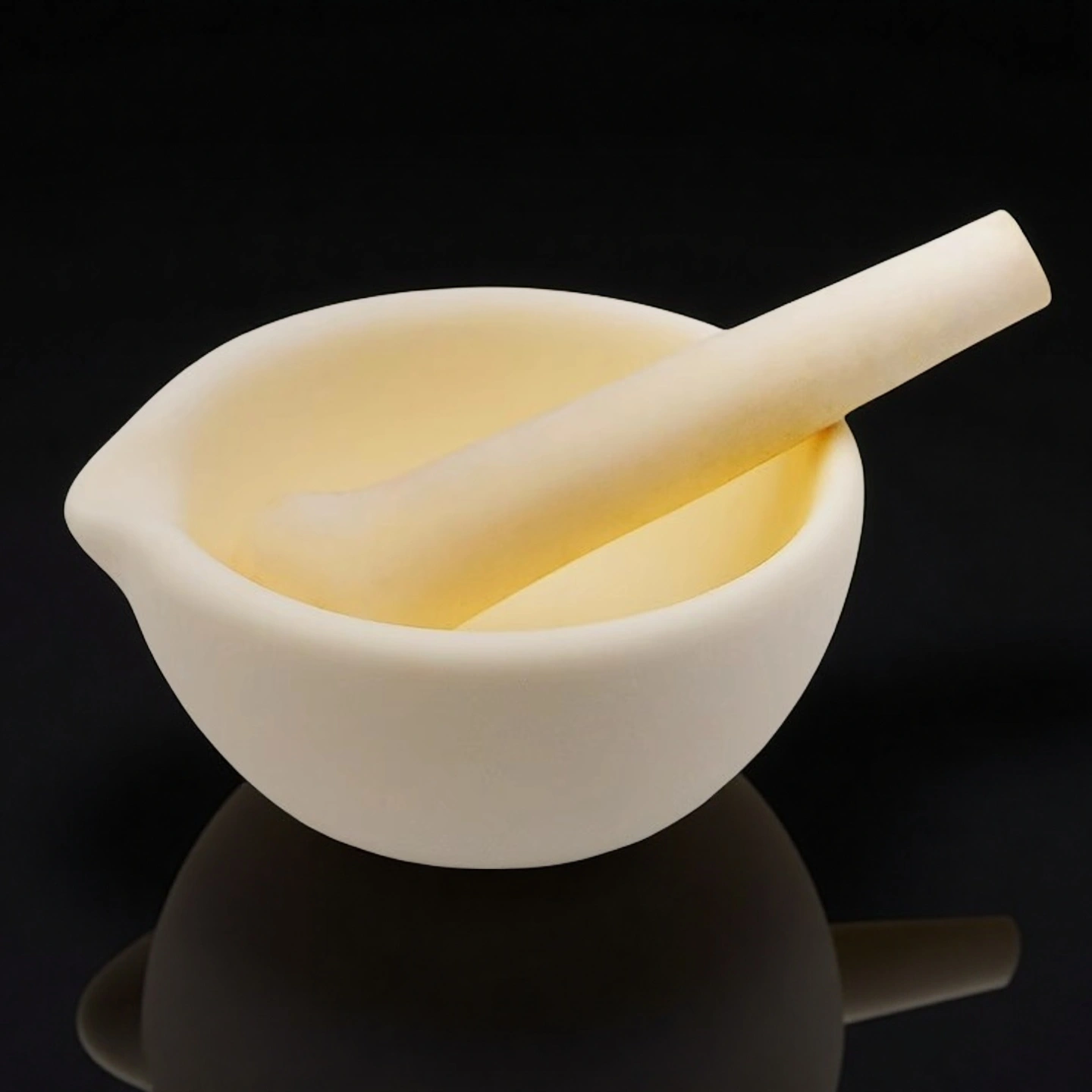 High purity alumina ceramic mortar and pestle for laboratory grinding
