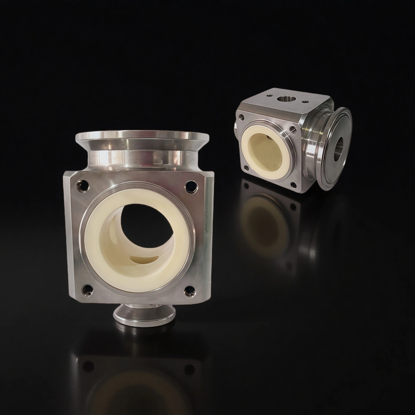 Alumina ceramic valve core with mating seat