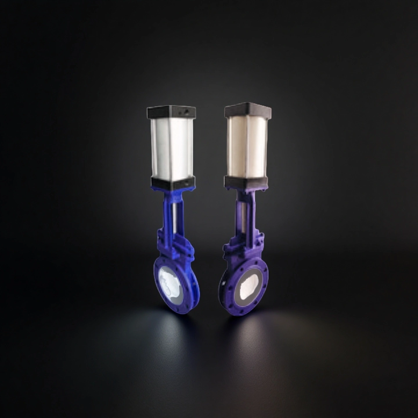 Alumina control valve assembly with stem and seat