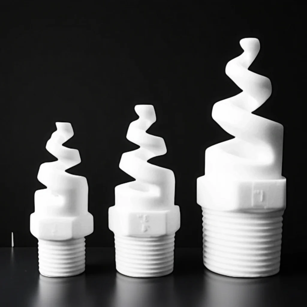 Angular view of high-purity ceramic alumina nozzle