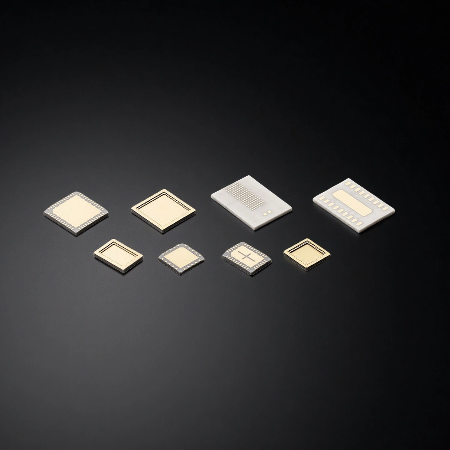 AlN HTCC ceramic substrate with via holes and metallization