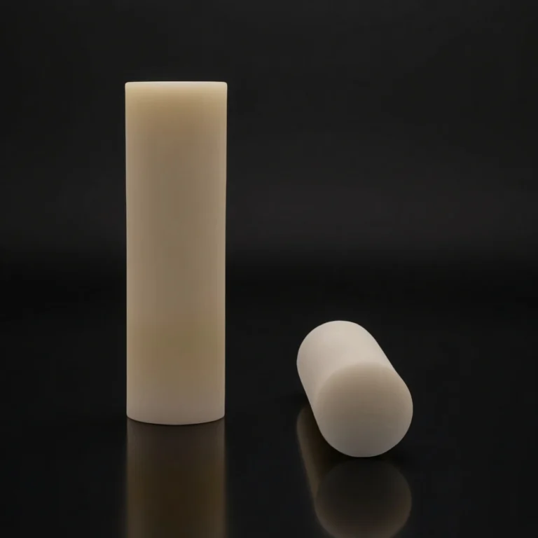 Cylindrical aluminum nitride rod with polished surface