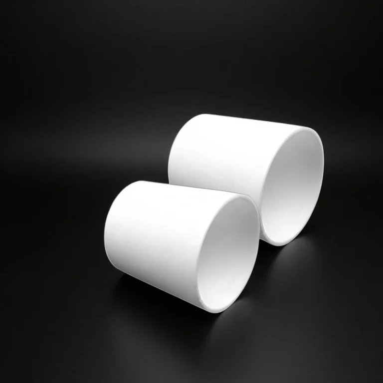 A custom beryllium oxide crucible is shown for vacuum and inert heating applications.
