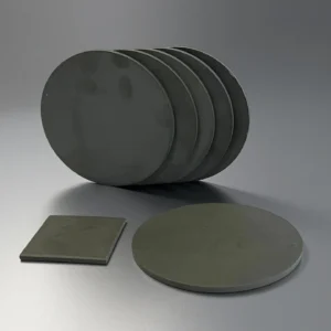 Top view of black alumina ceramic substrate with matte surface