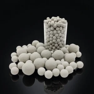 Filled catalyst bed using inert ceramic balls