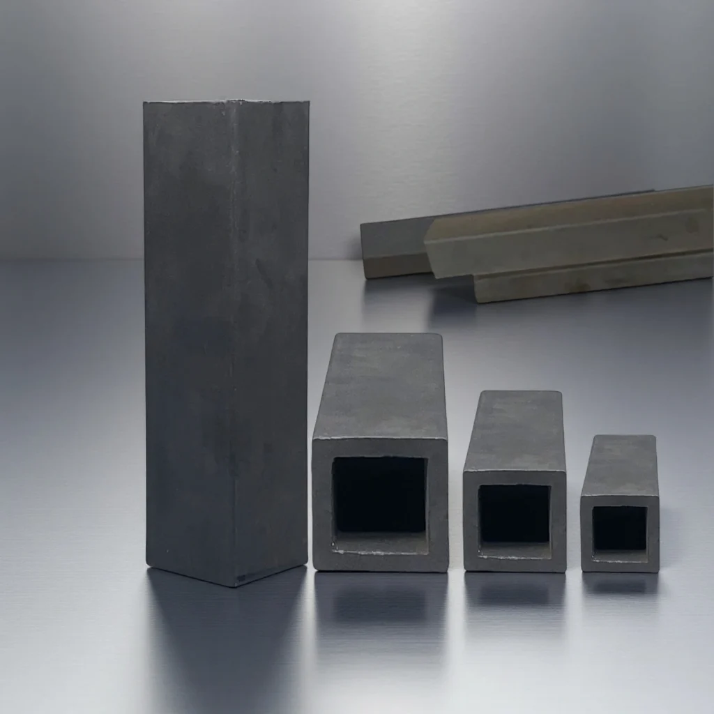 Detailed cross-section of silicon carbide square beam