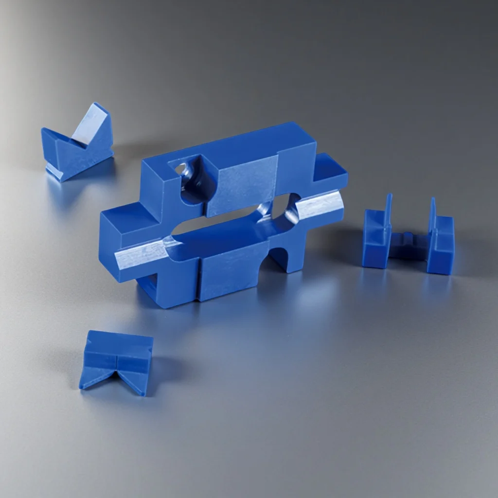 Customizable zirconia V-groove block with precision groove spacing