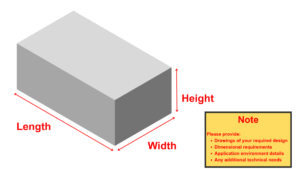 Dimension for Yttria Stabilized Zirconia Ceramic Bar Square Rod