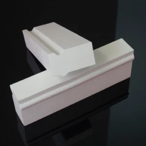 Close-up showing surface and edge accuracy of ZTA brick