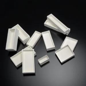 Magnesium oxide crucible with matching lid