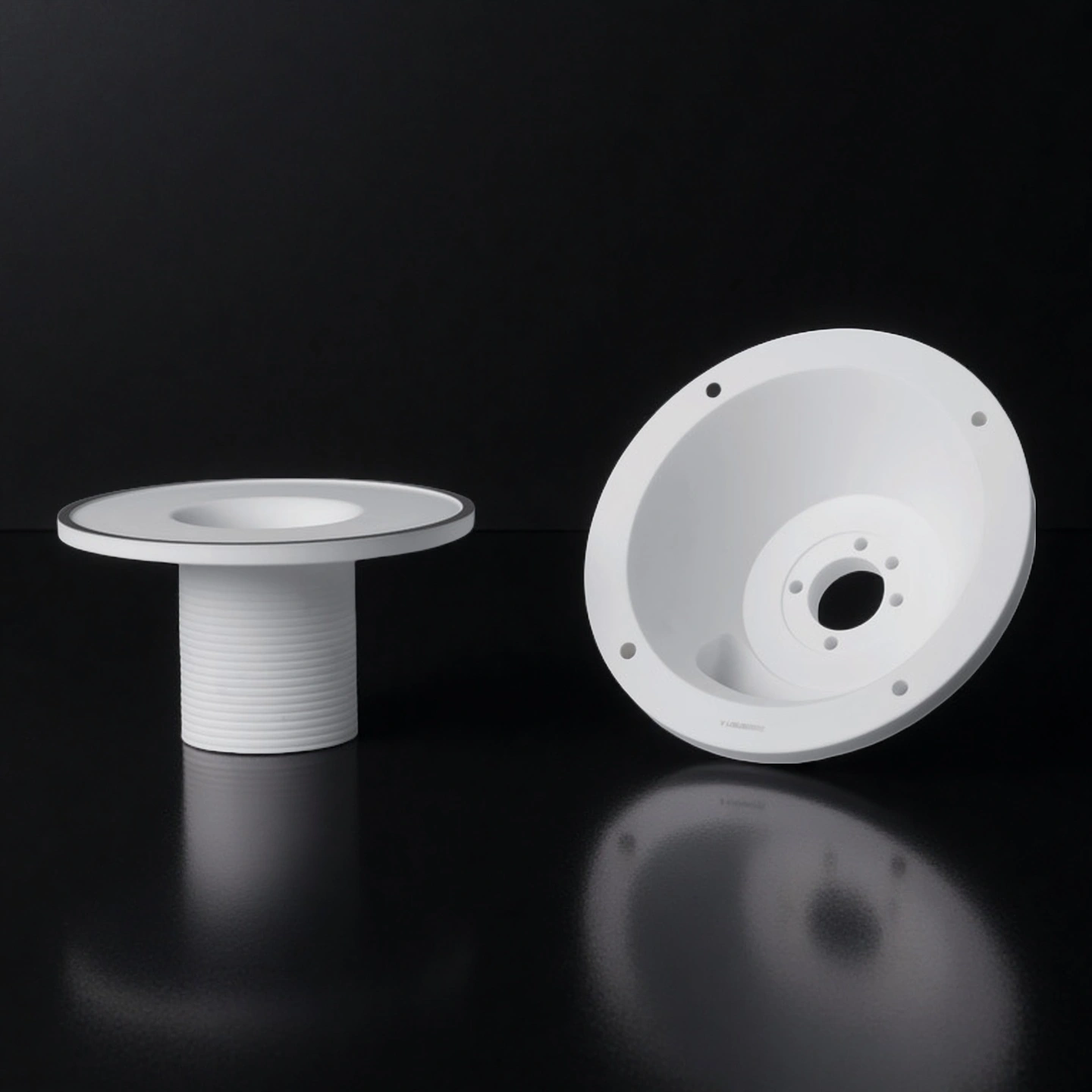 Cross-sectional view of metallized ceramic insulator for high voltage