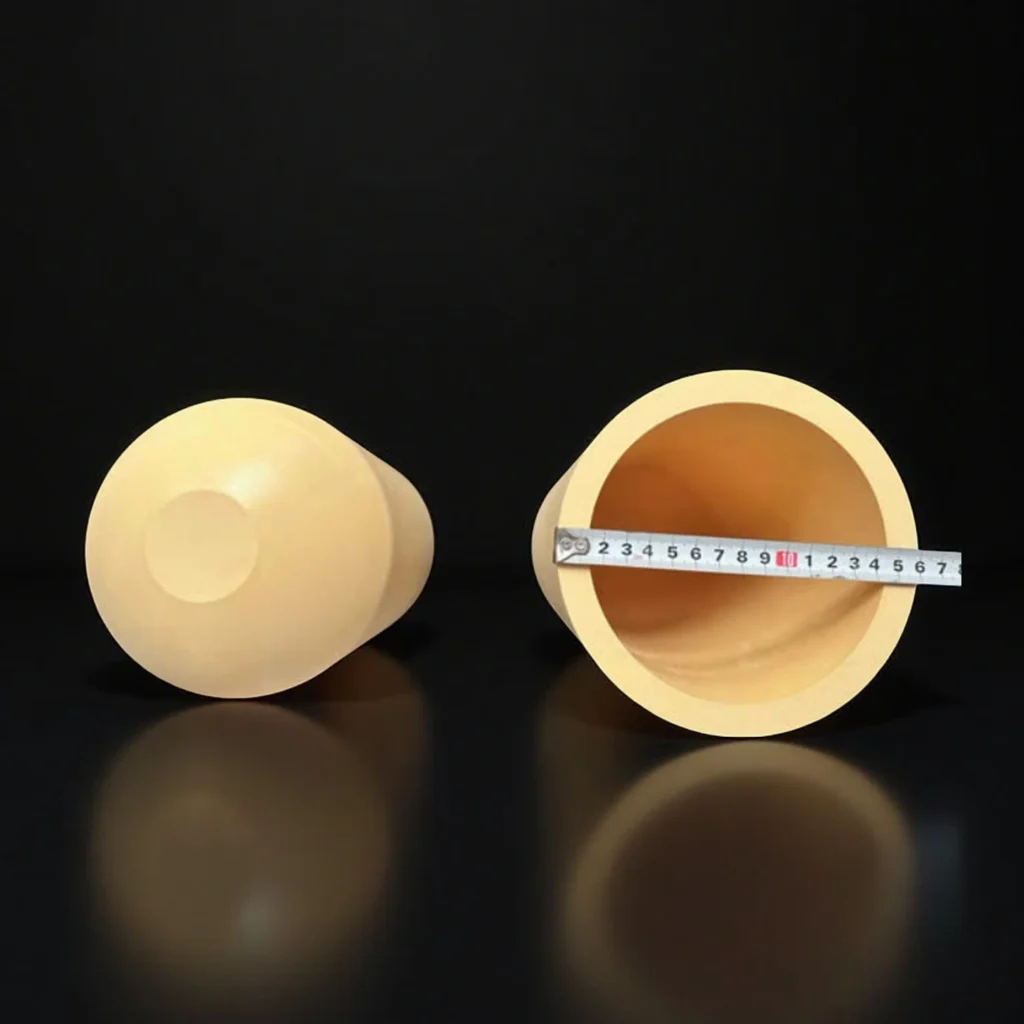 Magnesia stabilized zirconia crucible (Mg-PSZ) — front view