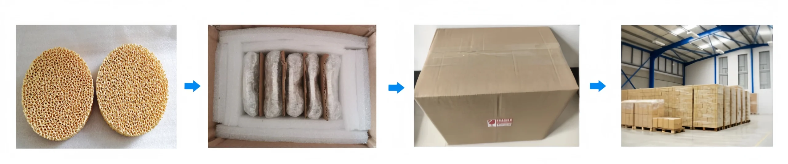 MgO Foam Filters Packaging