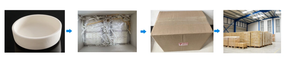 Round Alumina Trays Packaging