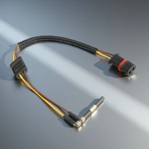 Front view of silicon nitride electric plug for ignition systems