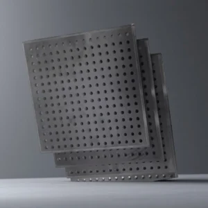 Front view of sintered silicon nitride gas baffle for vacuum furnace