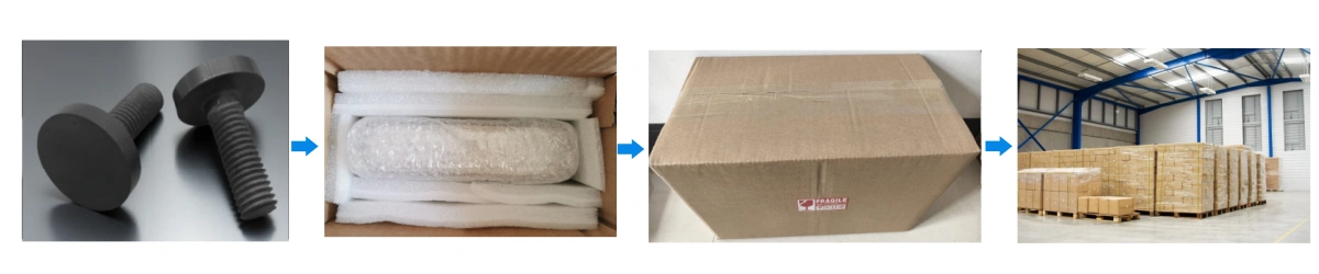 Silicon Nitride Screws, Nuts, Bolts Packaging