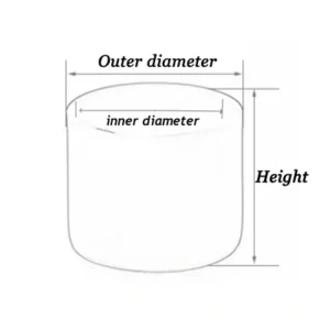 Size for Cylindrical Y2O3 crucibles
