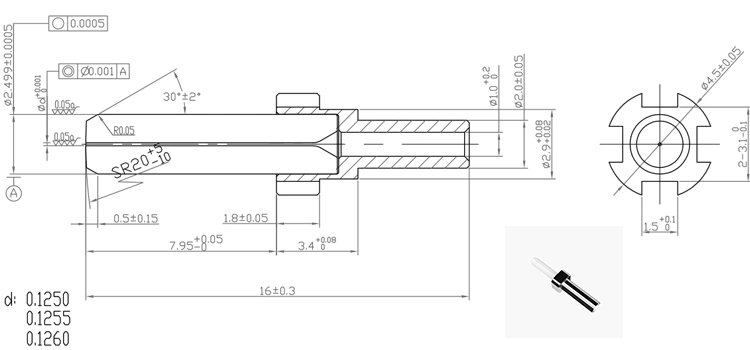 Size of SC Single Mode