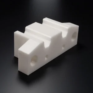 Custom CNC square zirconia block with mounting holes