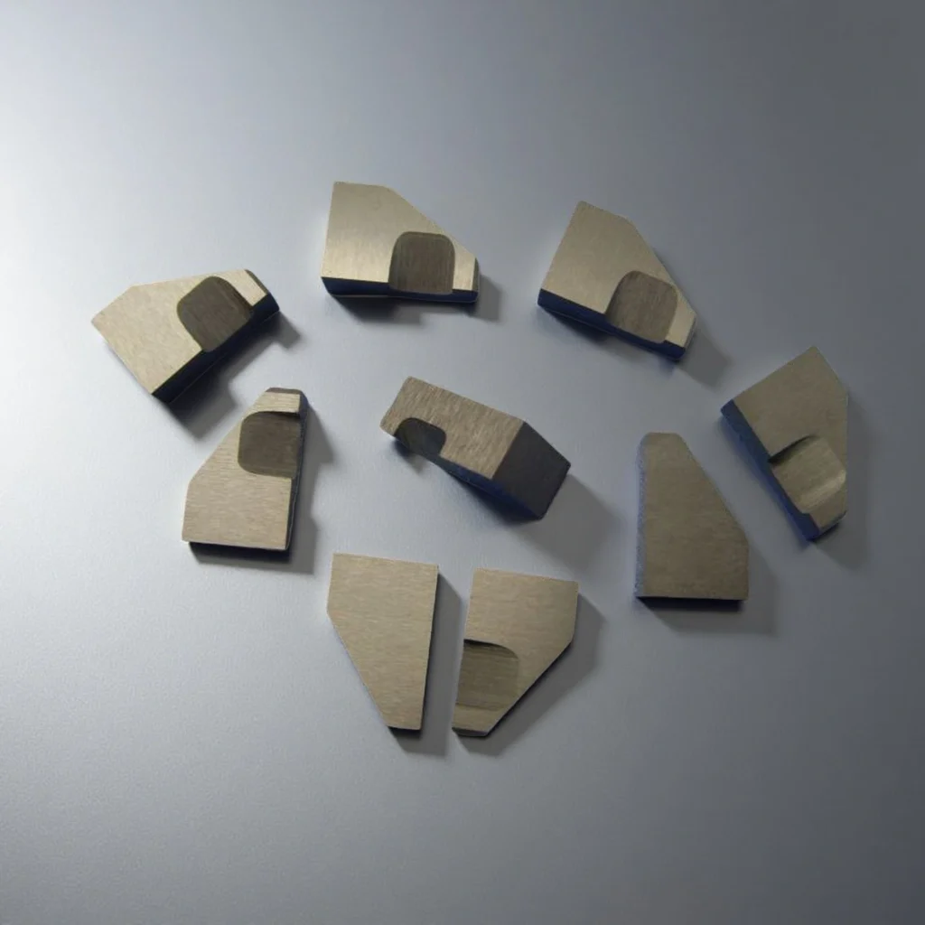 Close-up of polished surface of silicon nitride ceramic plate