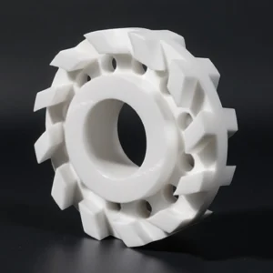 Top view of precision alumina ceramic disc for valve sealing