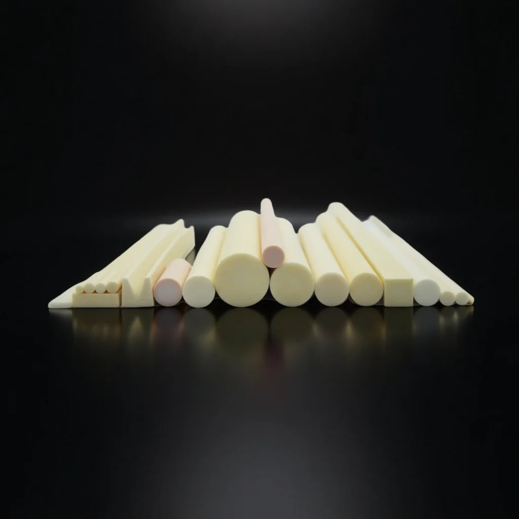 Close-up of ZTA microstructure and edge finish