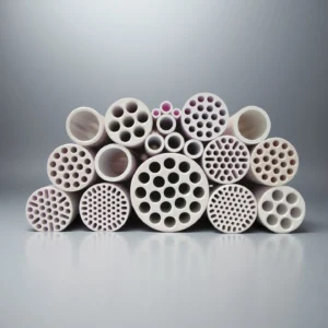 Front view of zirconia ceramic membrane filter tube with 19mm OD