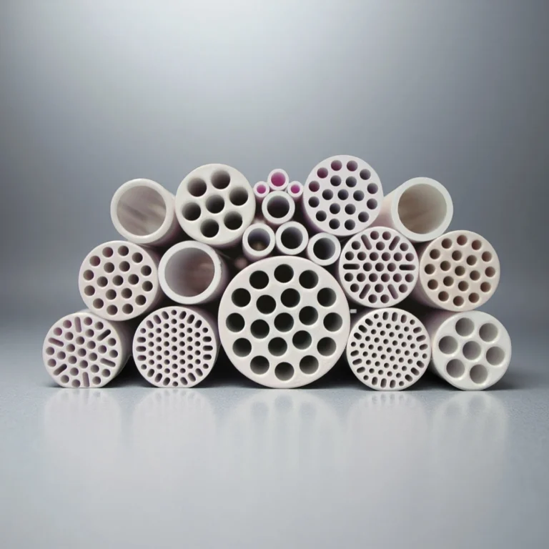 Front view of zirconia ceramic membrane filter tube with 19mm OD