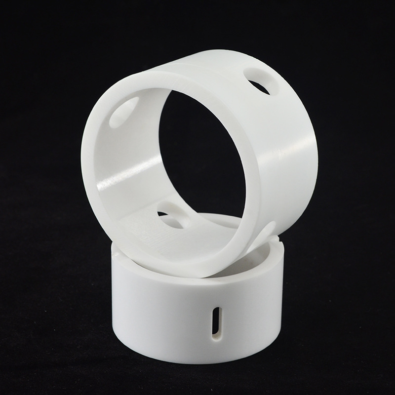 Front view of zirconia ceramic shaft sleeve for pump applications