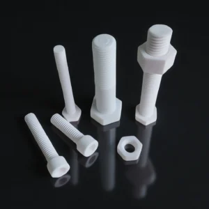 Complete zirconia ceramic fastener set including nuts and washers