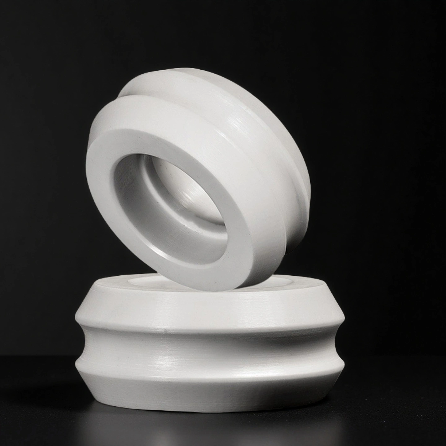 Polished zirconia ceramic wire wheel for wire tension control system