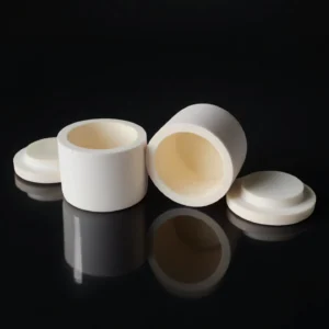 alumina grinding jar with sealed lid side view